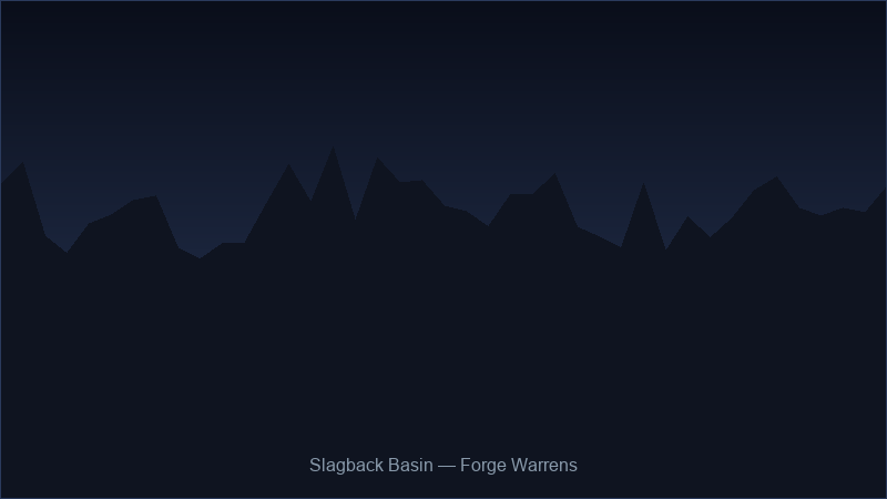 Slagback Basin — encountering a Mine Creeper near the Forge Warrens